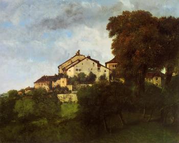 古斯塔夫 庫爾貝 The Houses of the Chateau d'Ornans 古斯塔夫 庫爾貝 The Houses of the Chateau d'Ornans